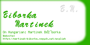 biborka martinek business card